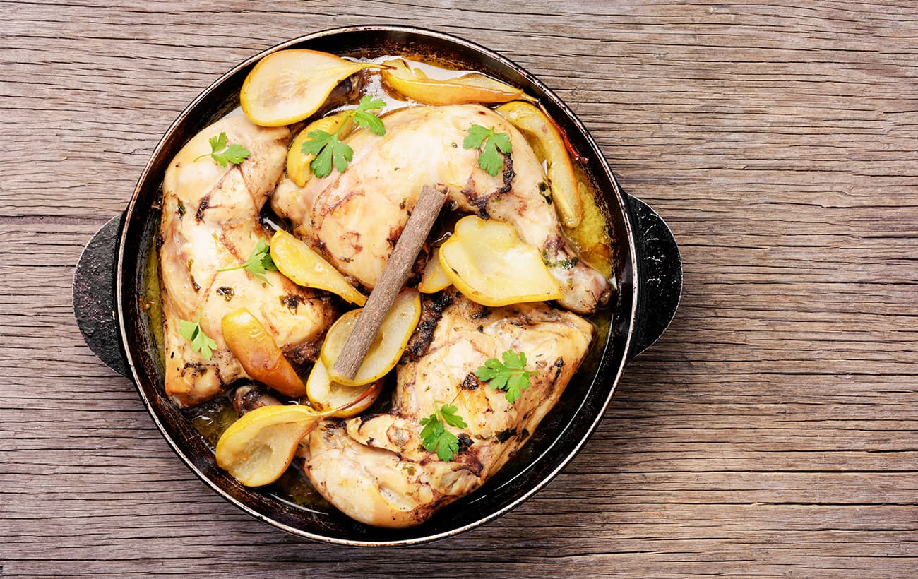 Frango com pêra